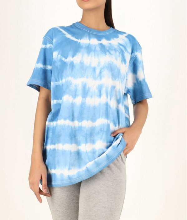 Flower Tie Dye Cotton Oversized Top for Women | TFC-WT-002