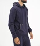Unisex Pull Over Hoodie with Adjustable Hood and Stud Details