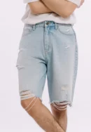 Stylish Ripped Denim Shorts - Slim-Fit Shorts For Men